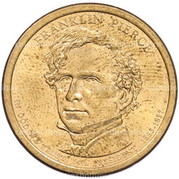 Монета 1 доллар 2010 года (D) США 14-й президент США Франклин Пирс