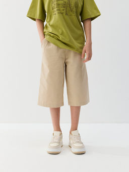Шорты бермуды Беж из габардина 7+ - Bungly фото 2
