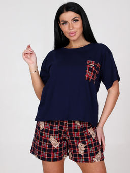 3124-ДК ДОМАШНИЙ КОСТЮМ (шорты) (Темно-синий) - А-дина фото 2