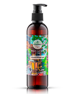 Натуральный гель для душа "Black currant and tar" Черная смородина и смола