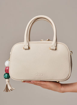 Кожаная сумка Hawaii DBR 31216 светлый крем