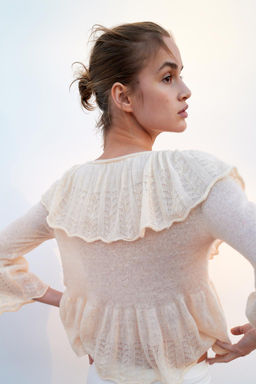 RUFFLED KNIT SWEATER - Zara фото 3