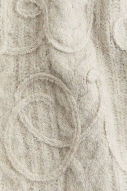 Jersey en punto trenzado con motivo bordado - H&m фото 5