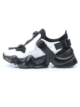 05-FDG103-2P WHITE/BLACK Кроссовки женские (натуральная кожа, текстиль) - No name фото 9