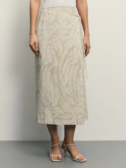 Юбка из хлопка на запах / Zarina  фото 3