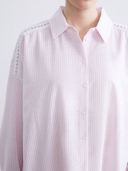 ?izgili Oversize Kad?n G?mlek