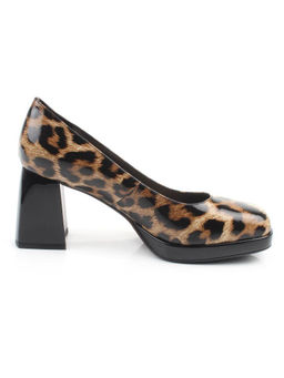 06-A126A-748PC BLACK/LEOPARD Туфли женские (натуральная кожа)