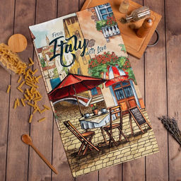 Полотенце Этель: Италия 40х73 см, 100% хлопок, саржа 190 гр/м