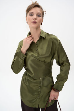 Рубашка Ямина (оливковый/уценка)