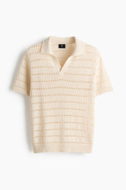 Polo en punto calado Relaxed Fit