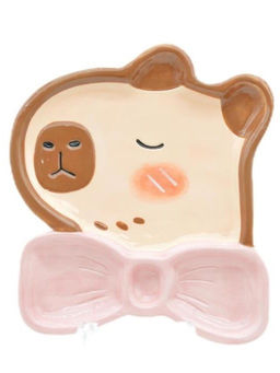 Тарелка керамическая Capybara bow tie, 18,4х20,5х2,4 см