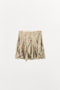 PRINTED RUFFLE SKIRT - Zara фото 4