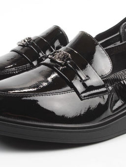 03-DEB103-3 BLACK Лоферы женские (натуральная кожа)