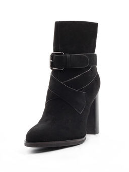 01-D118-498 BLACK Ботильоны женские (натуральная кожа, байка)