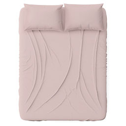 Простыня 2-х спальная на резинке "Вербена" 140х200см, свесы 27см, сатин 135г/м2, хлопок 100%, упаковка "классическая" ПВХ 28х41см, "Домашняя мода" (Россия)