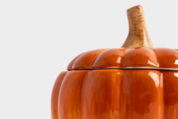 Кружка, 450 мл, с крышкой, керамика, оранжево-зеленая, Тыква, Bright pumpkin - Anna lafarg фото 6