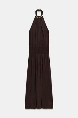 VESTIDO HALTER ABALORIOS / Marr?n - Zara фото 11