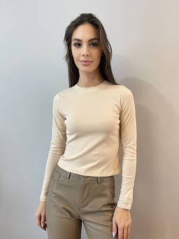 K10969 Лонгслив БЕЖЕВЫЙ