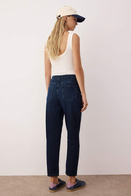 Gece Mavisi Yuksek Bel Yeni Mom Jeans TWOAW26JE00054 - Trendyolmilla фото 4
