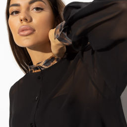 Блуза из полупрозрачной ткани Модное притяжение - Charutti фото 3