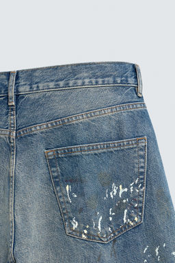 LOOSE FIT SPLATTER JEANS - Zara фото 10