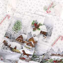 Набор подарочный "Студеная пора" 150*223; 45*60/Скатерть: 1 шт. - 150*223; Полотенца: 3 шт. - 45*60