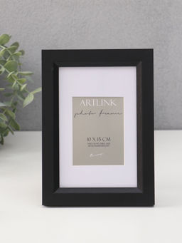 Фоторамка для фото 10×15 см, с паспарту (7×10 см), Anna, МДФ, чёрный (пластиковый экран)