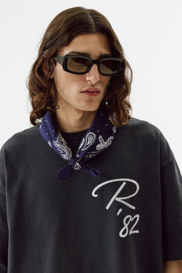 Camiseta estampada de algod?n Oversized Fit - H&m фото 4