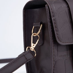 Сумка-мессенджер на клапане, длинный ремень, цвет тёмно-коричневый - Simaland фото 6