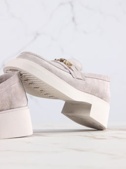 Лоферы туфли 173.1453be.Каменный замша