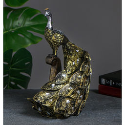 Подставка для бутылки «Павлин с хвостом», полистоун