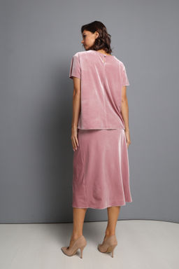 Топ из бархата с декоративной вставкой - Looklikecat фото 5