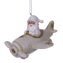 Фигурка декоративная подвесная "Снеговик/Дед Мороз", L10 W8,5 H7 см, 2в.