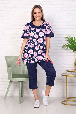 Костюм с бриджами, синий (909-1)