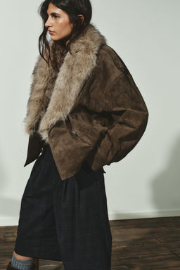 100% SHEEPSKIN SUEDE LEATHER JACKET - Zara фото 3