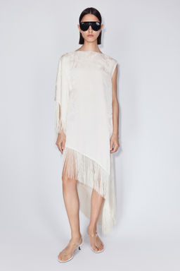 Vestido caft?n de un hombro con flecos - H&m фото 2