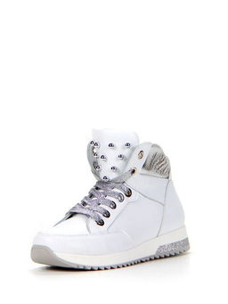 Ботинки EDART 317.omega2.silver+white/шерсть