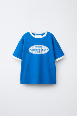 CAMISETA JOGGING VIVOS CONTRASTE / Azulina