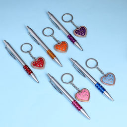 Набор подарочный 2в1 (ручка, брелок сердечко) микс - Simaland фото 3