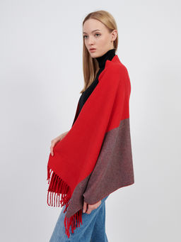 в составе шерсть Большой, мягкий, теплый двусторонний палантин с рисунком в стиле арт-деко. - Tantino фото 5