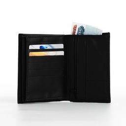 Портмоне мужское без застёжки, 3 в 1, отдел автодокументов, паспорта, карт, купюр, чёрное