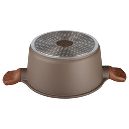 51471 WERNER Кастрюля DONO 24,0x11,5 см/4,3 л с индукционным дном, с двухслойным мраморным антипригарным покрытием Pfluon, бакелитовая ручка с покрытием Soft Touch, крышка с силиконовым ободом. Матери  фото 5
