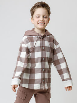 Рубашка для мальчика Crockid КР 302196 молочный из хлопка