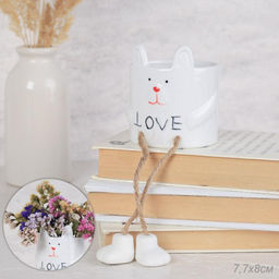 Кашпо 7,7х8 см Лиса / WN20 /уп 8/96/ висячие ножки