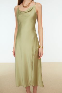 TRENDYOLMILLA Siyah Astarl? Dokuma Saten S?k Abiye Elbise TPRSS19BB0058 фото 7