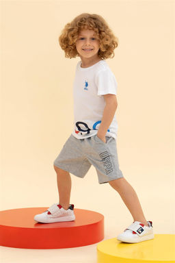 Детские серые меланжевые вязаные шорты Неожиданная скидка в корзине