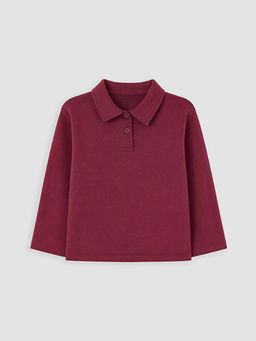 Polo Yaka K?z ?ocuk Sweatshirt