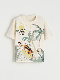 Erkek ?ocuk Bask?l? Penye Ti??rt