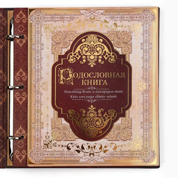 Родословная книга с рамкой под фото «Родословная книга», под дерево, 50 листов, 21.5×23.7 см