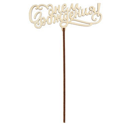 Цена за 5 шт. Топпер Ассорти Поздравления на все случаи жизни, без печати, 1 шт, в фасовке 5 разных - Страна карнавалия фото 7